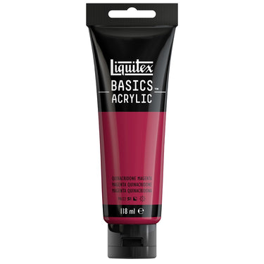 Liquitex Basics 118ML, Magenta Quinacridone (produit en gros plan sur fond blanc)