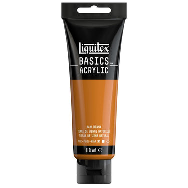 Liquitex Basics 118ML, Terre de Sienne Naturelle (produit en gros plan sur fond blanc)