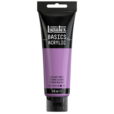 Liquitex Basics 118ML, Pourpre Éclatant (produit en gros plan sur fond blanc)