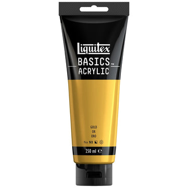 Liquitex Basics 250ML, Or (produit en gros plan sur fond blanc)
