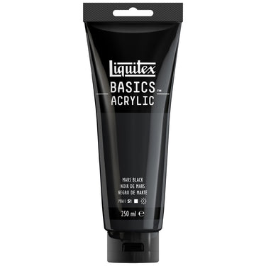 Liquitex Basics 250ML, Noir de Mars (produit en gros plan sur fond blanc)