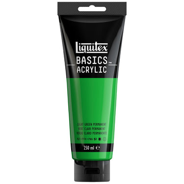 Liquitex Basics 250ML, Vert Clair Permanent (produit en gros plan sur fond blanc)