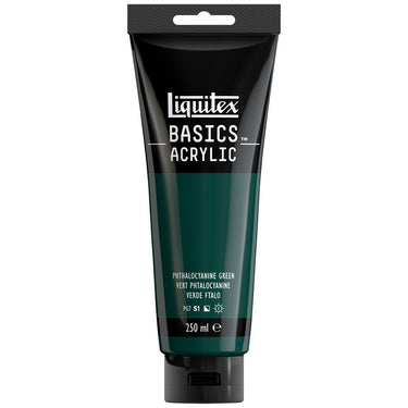Liquitex Basics 250ML, Vert Phtalocyanine (produit en gros plan sur fond blanc)
