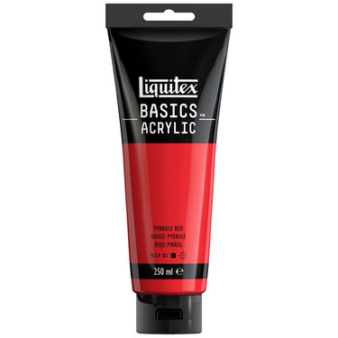 Liquitex Basics 250ML, Rouge Pyrrole (produit en gros plan sur fond blanc)