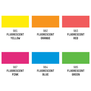 LQX ACRYLIC HEAVY BODY SET 6X59ML FLUORESCENTS [SWATCHES] 887452048923
