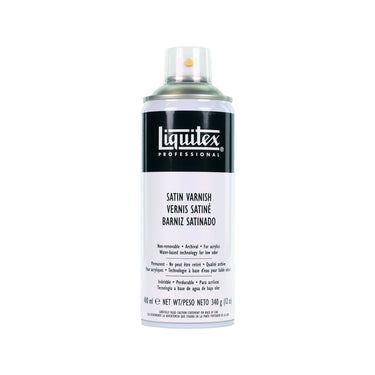 Aerosol Vernis Satine Liquitex Mediums Professionnels 400ML (produit en gros plan sur fond blanc)