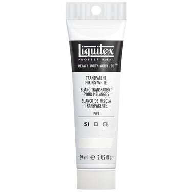 Acrylique Heavy Body Liquitex, 59ML, Blanc Transparent pour Mélanges (produit en gros plan sur fond blanc)