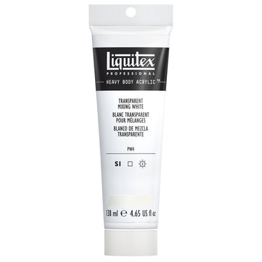 Acrylique Heavy Body Liquitex, 138ML, Blanc Transparent pour Mélanges (produit en gros plan sur fond blanc)