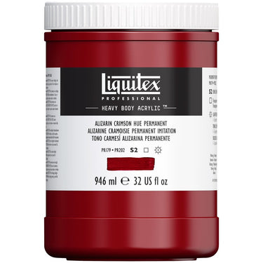 Acrylique Heavy Body Liquitex, 946ML, Alizarine Cramoisie Permanent Imitation (produit en gros plan sur fond blanc)