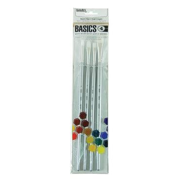 Liquitex Basics, Coffret 4 pinceaux (produit en gros plan sur fond blanc)