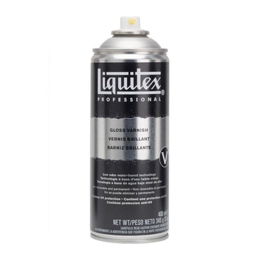 Aerosol Vernis Brillant Liquitex Mediums Professionnels 400ML (produit en gros plan sur fond blanc)