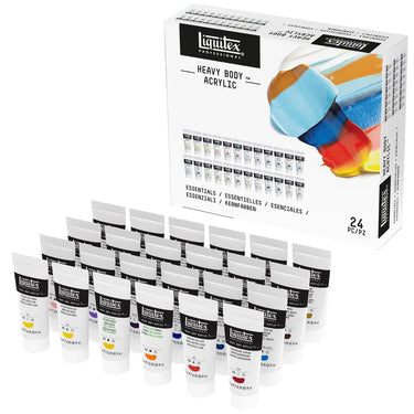 LQX PRO HEAVY BODY ACRYLIC 24X22ML ESSENTIALS SET [TUBES OUT]