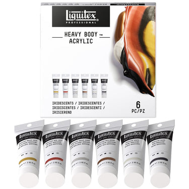 LQX PRO HEAVY BODY ACRYLIC 6X59ML IRIDESCENT SET [TUBES OUT]