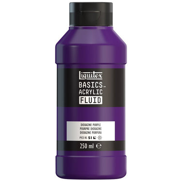 Liquitex Basics Fluid Acrylique, 250ML, Violet Dioxazine (produit en gros plan sur fond blanc).