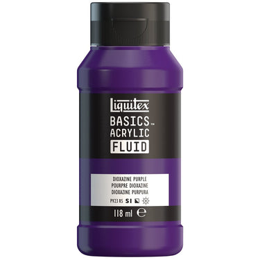 Liquitex Basics Fluid Acrylique, 118ML, Violet Dioxazine (produit en gros plan sur fond blanc).