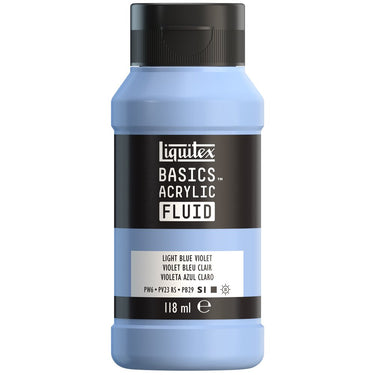 Liquitex Basics Fluid Acrylique, 118ML, Violet Bleu Clair (produit en gros plan sur fond blanc).