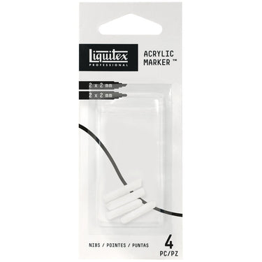Recharge de pointes pour marqueur Liquitex Professional Paint Marker, format 4 x 2mm (plume fine), présentée dans un emballage blister (produit en gros plan sur fond blanc)