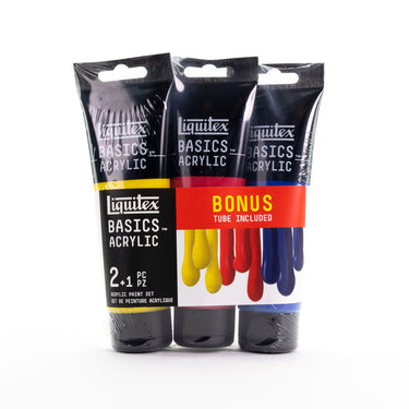 LQX BASICS ACRYLIC COLOUR SET 3X118ML PRIMARY COLOUR PROMO NA  887452059196