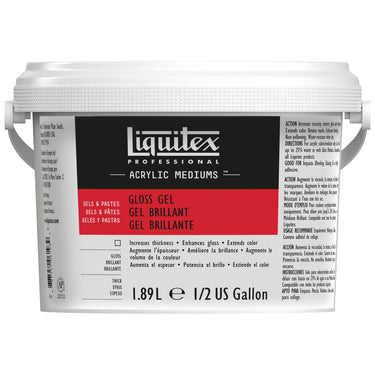Medium Gel Brillant professionnel Liquitex 1.89L produit en gros plan sur fond blanc.