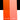 PETIT Échantillon de Acrylique Liquitex Heavy Body, Orange Pyrrolemontrant la teinte pure (mass tone) de le couleuer et mélangé à parts égales avec du blanc (1:1 tint)