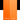 PETIT Échantillon de Acrylique Liquitex Heavy Body, Orange sans Cadmiummontrant la teinte pure (mass tone) de le couleuer et mélangé à parts égales avec du blanc (1:1 tint)