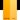 PETIT Échantillon de Acrylique Liquitex Heavy Body, Jaune Foncé sans Cadmiummontrant la teinte pure (mass tone) de le couleuer et mélangé à parts égales avec du blanc (1:1 tint)