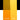 PETIT Échantillon de Acrylique Liquitex Heavy Body, Jaune Indienmontrant la teinte pure (mass tone) de le couleuer et mélangé à parts égales avec du blanc (1:1 tint)