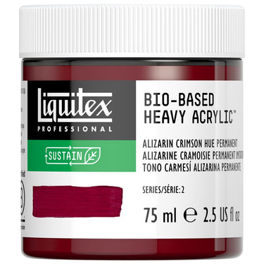 Acrylique biosourcé Liquitex, 75ML, Alizarine Cramoisie Permanent Imitation (produit en gros plan sur fond blanc)