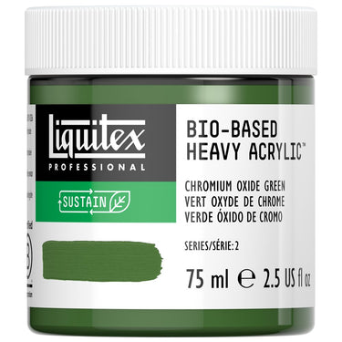 Acrylique biosourcé Liquitex, 75ML, Vert Oxyde de Chrome (produit en gros plan sur fond blanc)