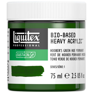 Acrylique biosourcé Liquitex, 75ML, Vert de Hooker Permanent Imitation (produit en gros plan sur fond blanc)