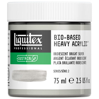 Acrylique biosourcé Liquitex, 75ML, Argent Éclatant Iridescent (produit en gros plan sur fond blanc)