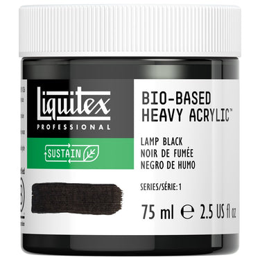 Acrylique biosourcé Liquitex, 75ML, Noir de Fumée (produit en gros plan sur fond blanc)