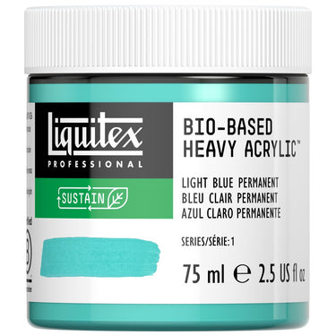Acrylique biosourcé Liquitex, 75ML, Bleu Clair Permanent (produit en gros plan sur fond blanc)