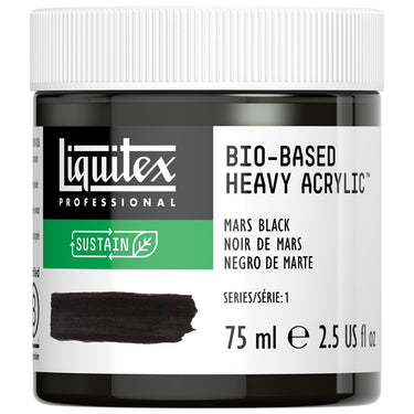 Acrylique biosourcé Liquitex, 75ML, Noir de Mars (produit en gros plan sur fond blanc)