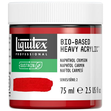 Acrylique biosourcé Liquitex, 75ML, Naphtol Carmin (produit en gros plan sur fond blanc)