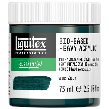 Acrylique biosourcé Liquitex, 75ML, Vert Phtalocyanine Nuance Bleue (produit en gros plan sur fond blanc)