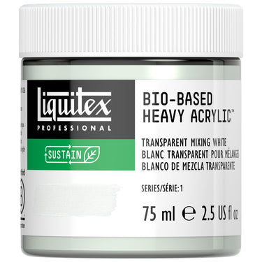 Acrylique biosourcé Liquitex, 75ML, Blanc Transparent pour Mélanges (produit en gros plan sur fond blanc)