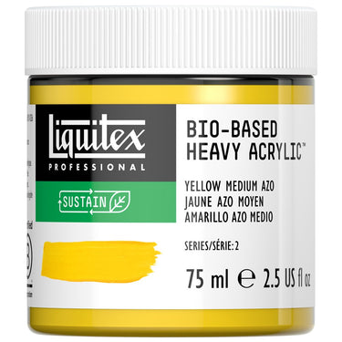 Acrylique biosourcé Liquitex, 75ML, Jaune Azo Moyen (produit en gros plan sur fond blanc)