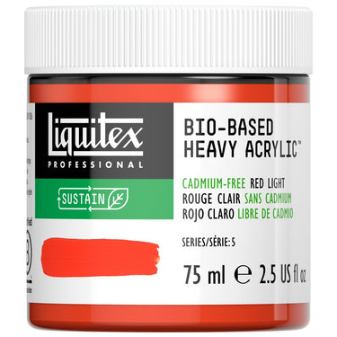 Acrylique biosourcé Liquitex, 75ML, Rouge Clair sans Cadmium (produit en gros plan sur fond blanc)