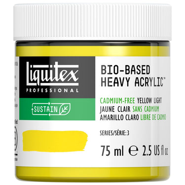 Acrylique biosourcé Liquitex, 75ML, Jaune Clair sans Cadmium (produit en gros plan sur fond blanc)