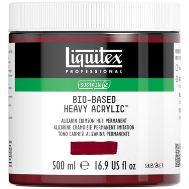 Acrylique biosourcé Liquitex, 500ML, Alizarine Cramoisie Permanent Imitation (produit en gros plan sur fond blanc)