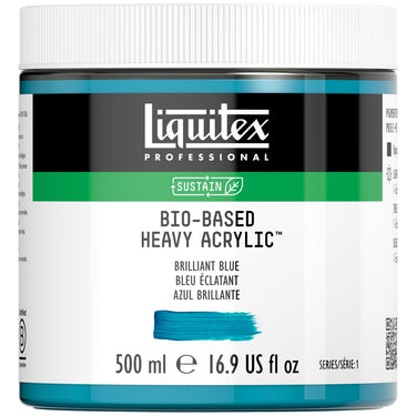 Acrylique biosourcé Liquitex, 500ML, Bleu Éclatant (produit en gros plan sur fond blanc)