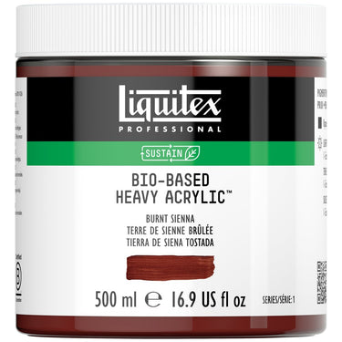 Acrylique biosourcé Liquitex, 500ML, Terre de Sienne Brûlée (produit en gros plan sur fond blanc)