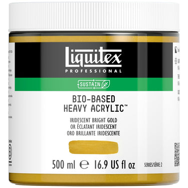 Acrylique biosourcé Liquitex, 500ML, Or Éclatant Iridescent (produit en gros plan sur fond blanc)