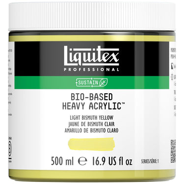 Acrylique biosourcé Liquitex, 500ML, Jaune de Bismuth Clair (produit en gros plan sur fond blanc)