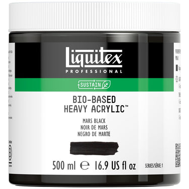 Acrylique biosourcé Liquitex, 500ML, Noir de Mars (produit en gros plan sur fond blanc)