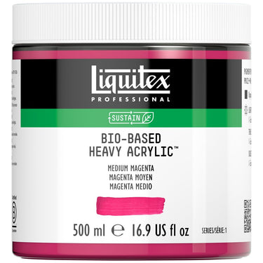 Acrylique biosourcé Liquitex, 500ML, Magenta Moyen (produit en gros plan sur fond blanc)