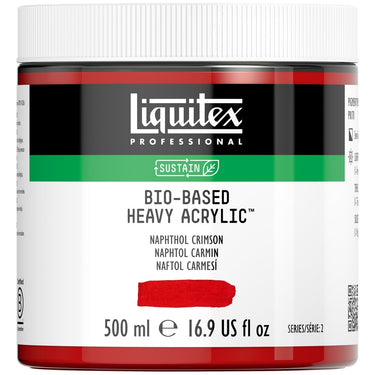 Acrylique biosourcé Liquitex, 500ML, Naphtol Carmin (produit en gros plan sur fond blanc)