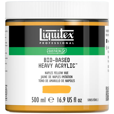 Acrylique biosourcé Liquitex, 500ML, Jaune de Naples Imitation (produit en gros plan sur fond blanc)