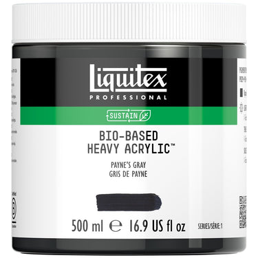 Acrylique biosourcé Liquitex, 500ML, Gris de Payne (produit en gros plan sur fond blanc)